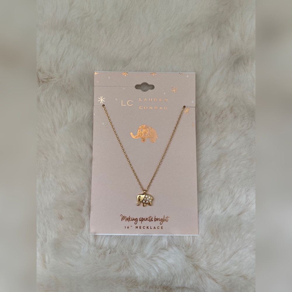 Lauren Conrad 16” Mini Elephant Necklace - Gold